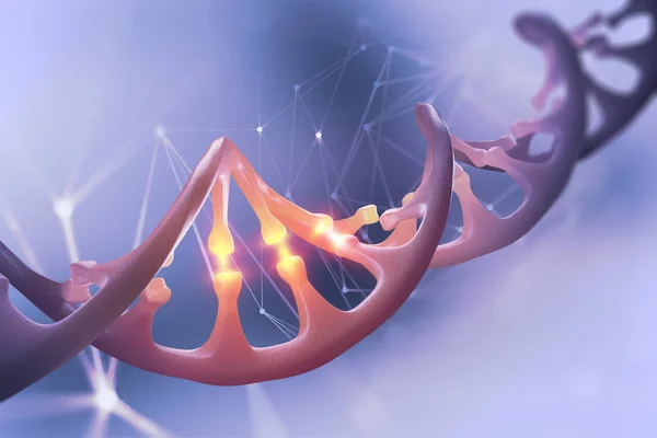 Dna Illustration Decoding Genome Sequence Scientific Studies Structure Dna Molecule — Stock Photo, Image