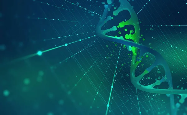 Dna Helix Tech Technology Field Genetic Engineering Illustration Futuristic Background — Stock Photo, Image
