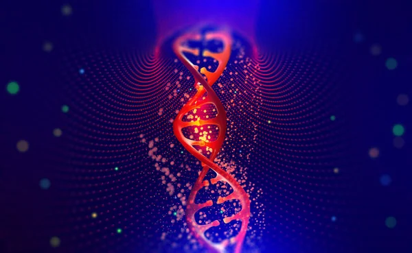 Dna Helix Tech Technology Field Genetic Engineering Scientific Breakthrough Human — Stock Photo, Image