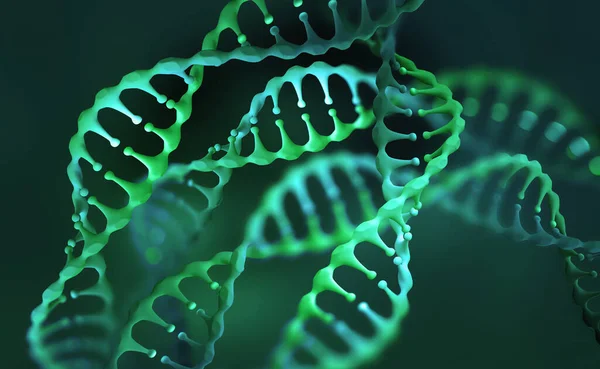 Výzkum Genomu Dna Struktura Molekuly Dna Dvojitá Šroubovice Ilustrace Genetické — Stock fotografie