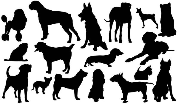 Набор силуэтов для собак

