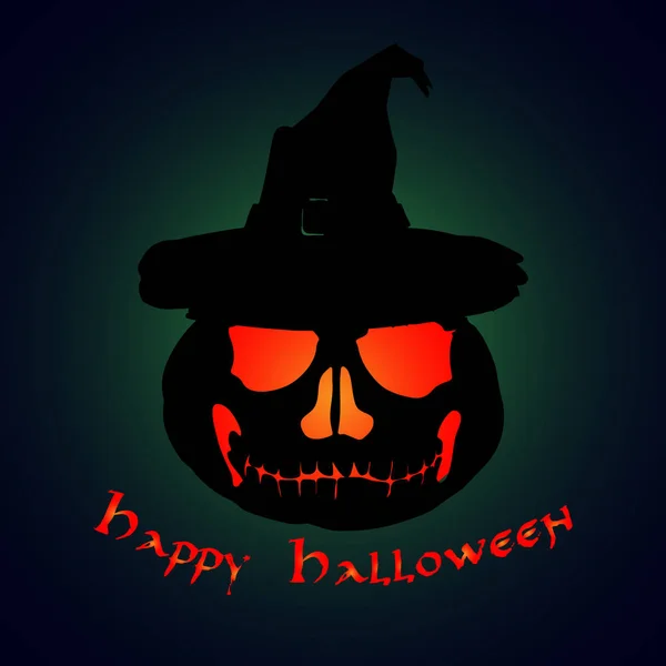 Halloween-fest. Pumpa i en hatt. Halloween affisch. Vector sjuk — Stock vektor