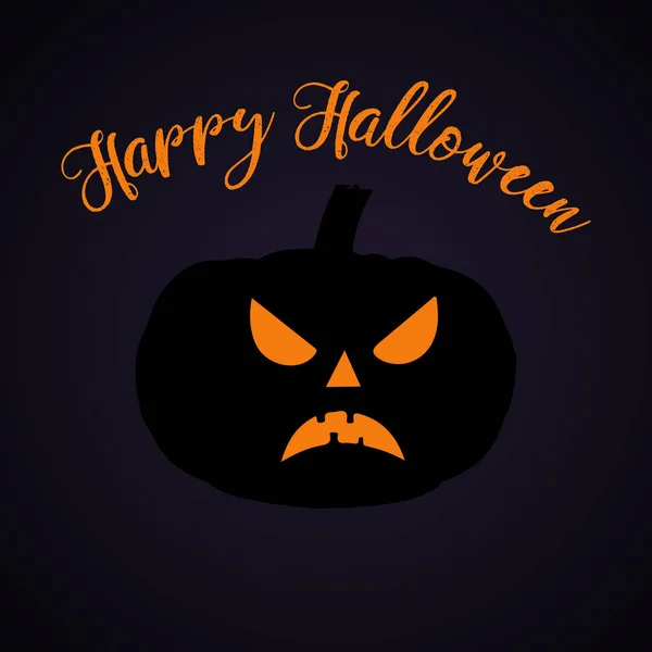 Festa di Halloween. Zucca. Poster di Halloween. Illustrazione vettoriale — Vettoriale Stock