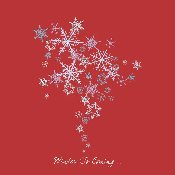 Illustration vectorielle abstraite Fond de Noël. L'hiver arrive — Image vectorielle