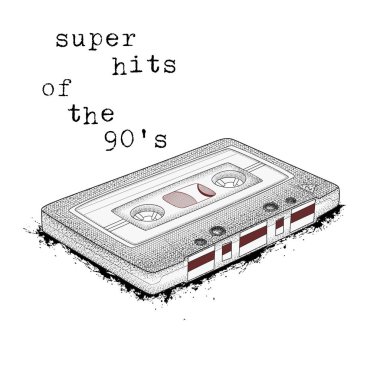 Ses kaset, retro müzik sembolüdür. Süper şarkıları 90s. 80
