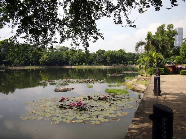 Památky a scény uvnitř Ninoy Aquino parky a Wildlife Center. — Stock fotografie