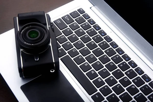 Camera on a laptop computer. — Stock Photo, Image