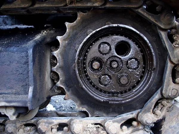 An excavator's track — Stock Photo, Image