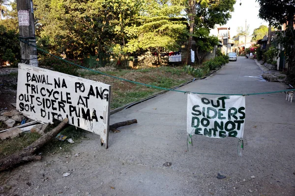 Antipolo City Philippines March 2020 Communities Closed Deny Non Residents — Stock Photo, Image