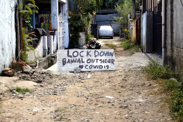 Antipolo City Filipina April 2020 Masyarakat Perumahan Dekat Dan Melarang — Stok Foto