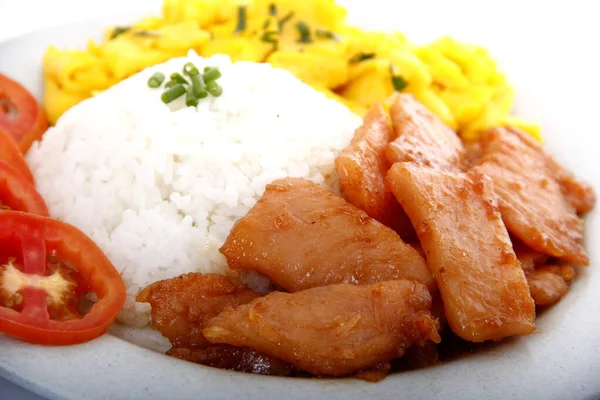 Foto Makanan Filipina Yang Baru Dimasak Disebut Chicken Tocino Atau — Stok Foto