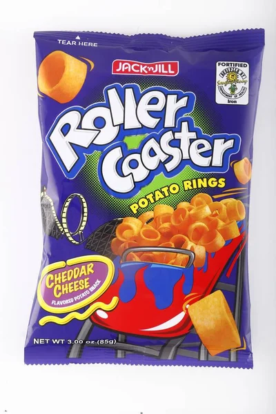 Antipolo City Filipijnen Februari 2019 Bag Roller Coaster Aardappelringen Snack — Stockfoto