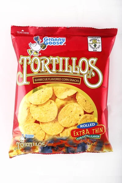 Antipolo City Filipinas Fevereiro 2019 Saco Chips Tortillos Fundo Branco — Fotografia de Stock