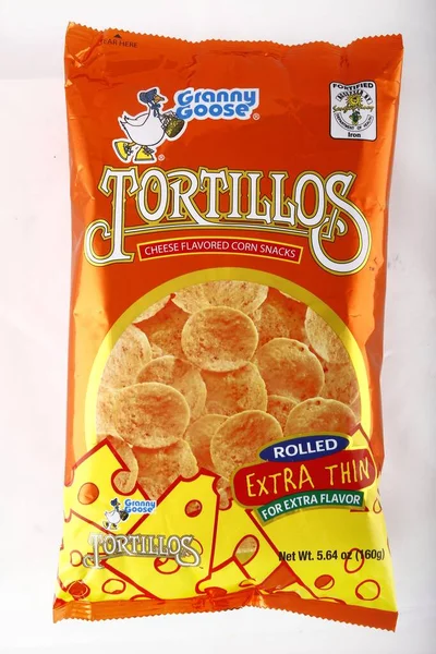 Antipolo City Filipinas Fevereiro 2019 Saco Chips Tortillos Fundo Branco — Fotografia de Stock