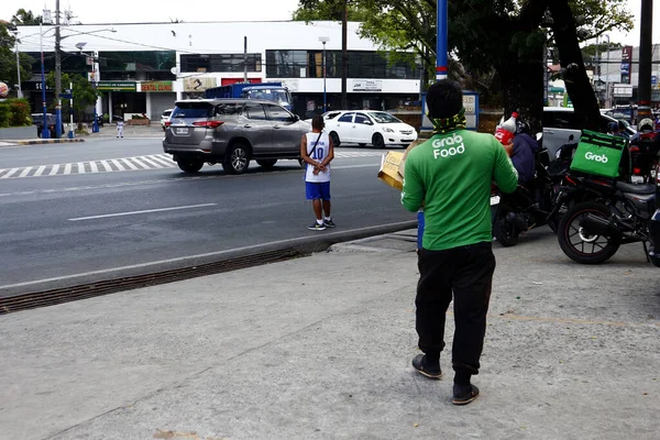 Antipolo City Philippinen Mai 2020 Grab Food Rider Mit Einer — Stockfoto