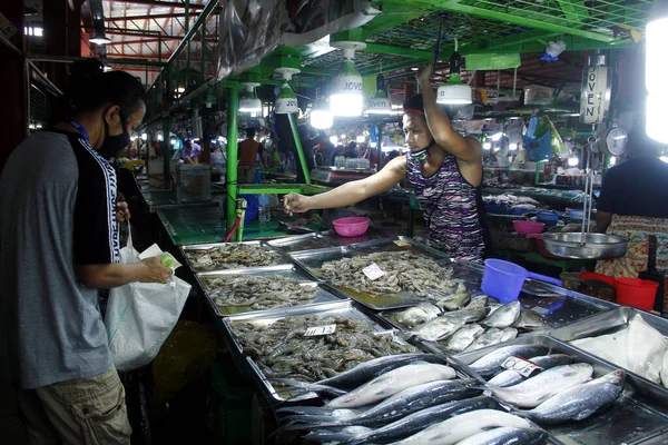 Antipolo City Filipinas Maio 2020 Frutos Mar Frescos Variados Vendidos — Fotografia de Stock