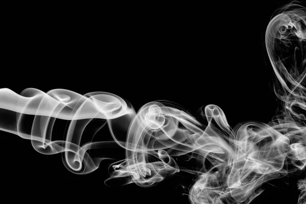 Abstrato Fumaça Monocromática Isolado Fundo Preto Para Seu Projeto — Fotografia de Stock