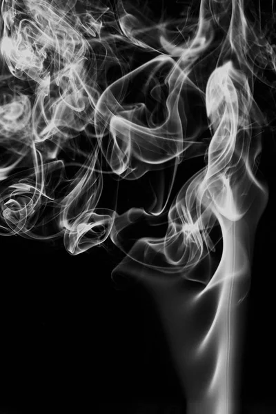 Astratto Fumo Monocromatico Isolato Uno Sfondo Nero Vostro Disegno — Foto Stock