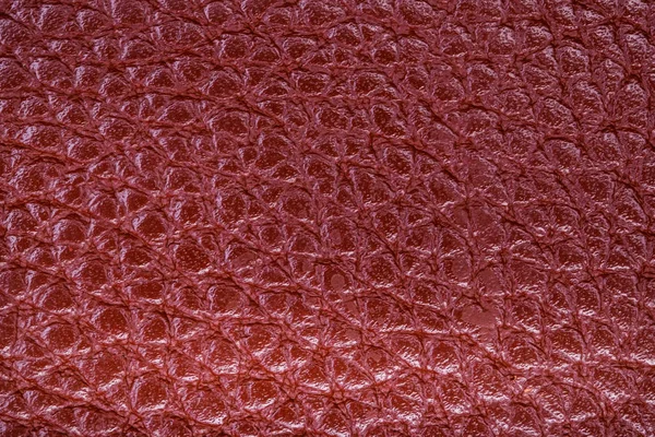 Бесшовная Текстура Поверхности Натуральной Кожи Красного Цвета Крупный План — стоковое фото