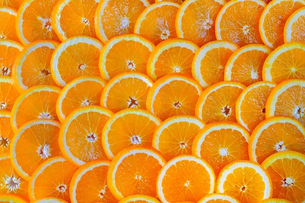 Seamless Abstract Background Sliced Oranges Top View — Stock Photo, Image