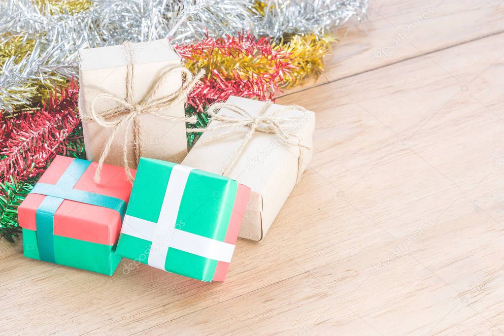 red and green gift box 