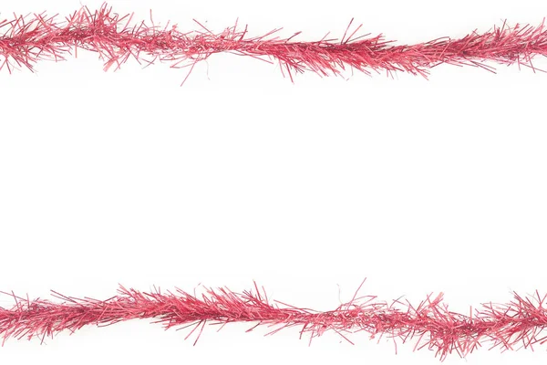 Kırmızı tinsel çerçeve