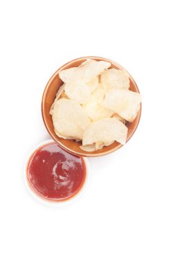 patates cipsi kase ve ketçap