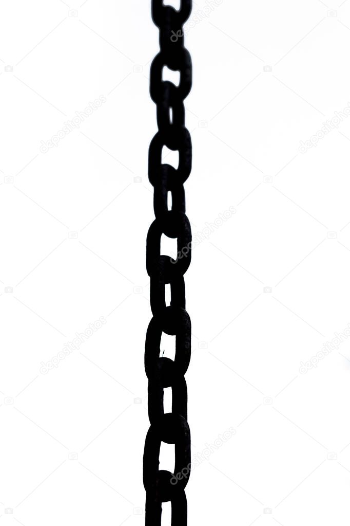 chain siluate on white background