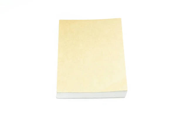 Brun dagbok bok på vit bakgrund — Stockfoto