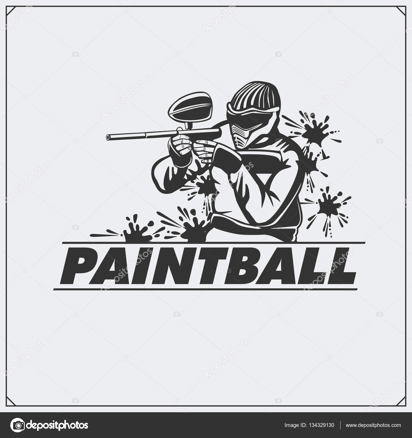 Emblèmes Sniper Pour L'équipe Sportive Étiquettes Éléments Design