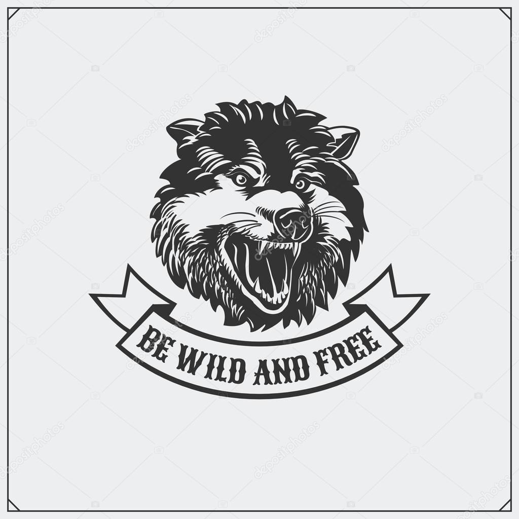 The emblem with wolf.