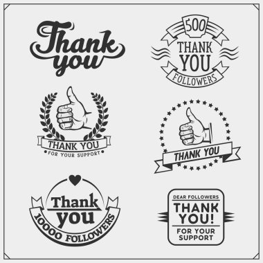 Teşekkürler etiket kümesi. 