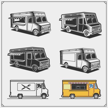 Gıda kamyon kümesi. 