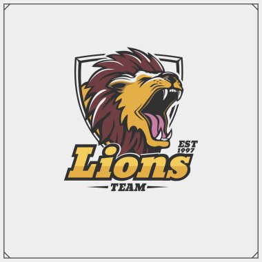Aslan bir spor takımı ile amblemi.
