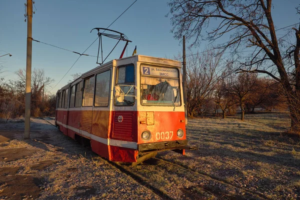 Straßenbahn Kramatorsk vor der Schließung — Stockfoto