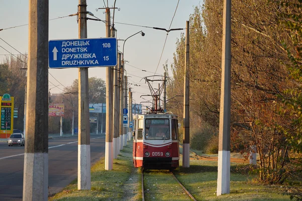 Краматорськ трамвай перед закриттям — стокове фото