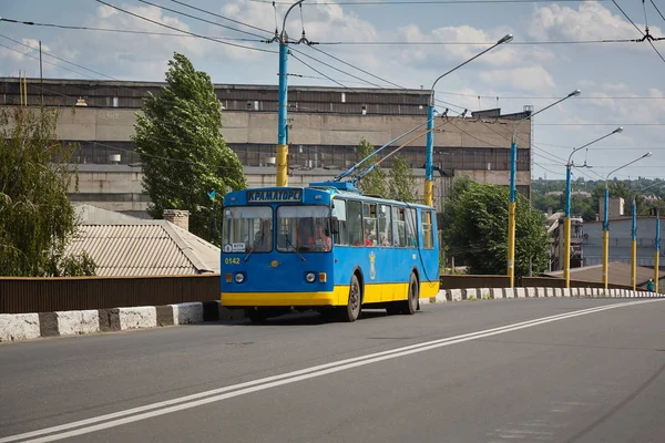 Троллейбус После Ремонта Иматорск Донецкой Области Украина — стоковое фото