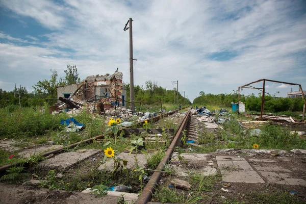 Slavyansk (Sloviansk), guerra 2014 . — Foto Stock