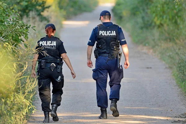 Poolse politie tijdens operatie. — Stockfoto