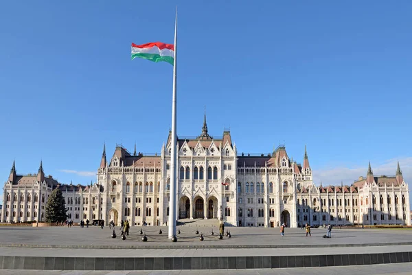 Macaristan Parlamentosu, Budapeşte, Macaristan — Stok fotoğraf