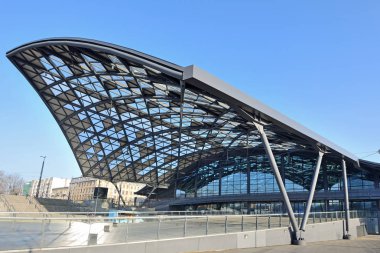 Modern yeraltı tren istasyonu, Lodz, Polonya