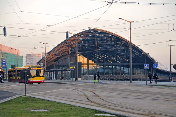 Сучасні Підземних Залізничного Вокзалу Лодзь Польща — стокове фото