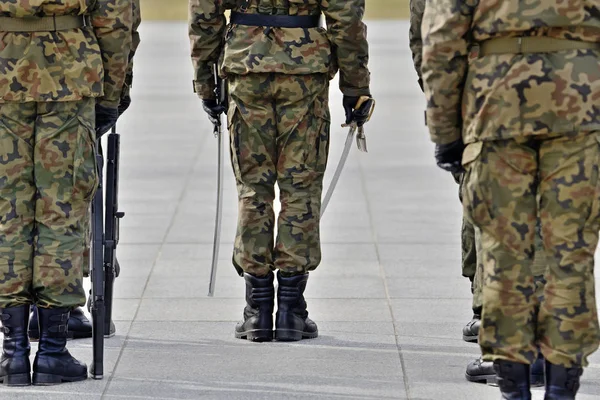 Soldados no desfile — Fotografia de Stock