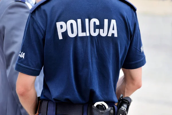 Pattuglia Polizia Polacca Azione — Foto Stock