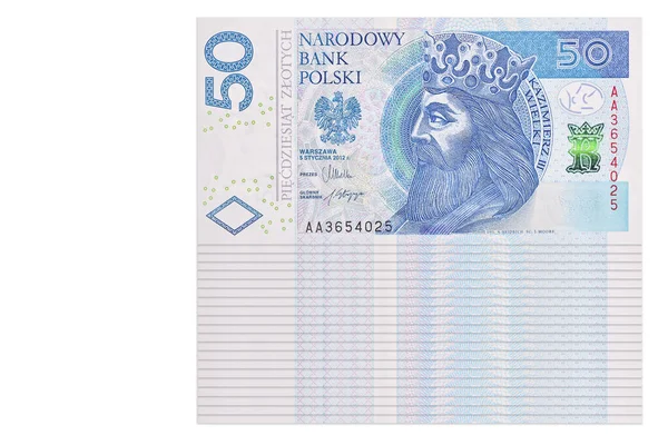 Argent Polonais Billets Zloty Polonais Actuels — Photo