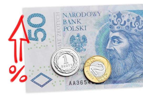 Polska Pengar Nuvarande Polska Zloty Sedlar — Stockfoto