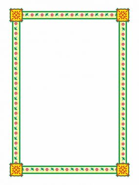 Tatar Ulusal çiçek desenli kare