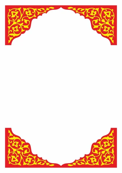 Татарский народный цветочный орнамент — стоковый вектор