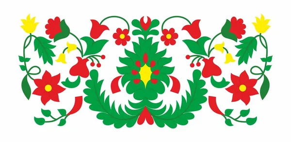 Tatar ornamento floral popular — Vetor de Stock