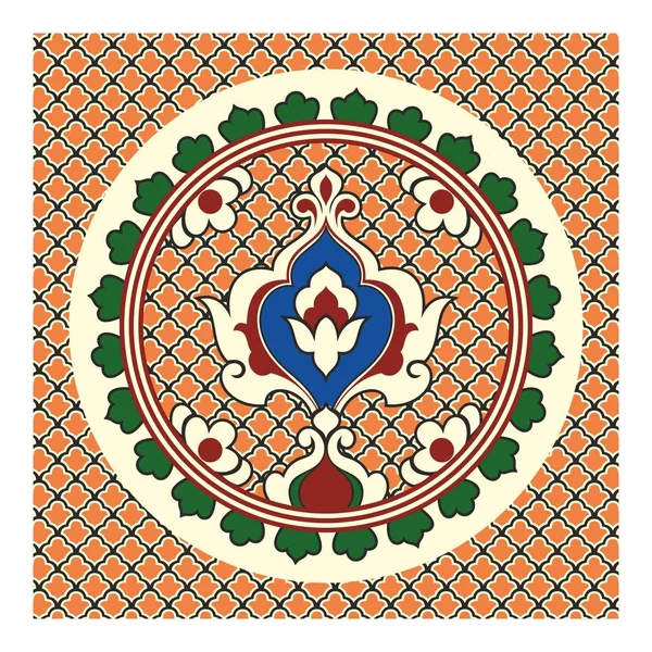 Индийско Персидский Цветочный Орнамент Фон Векторе — стоковый вектор